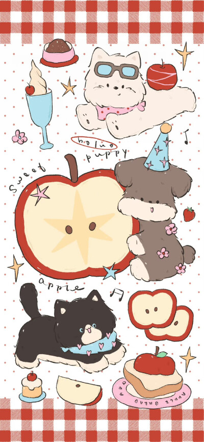 苹果复古动物壁纸