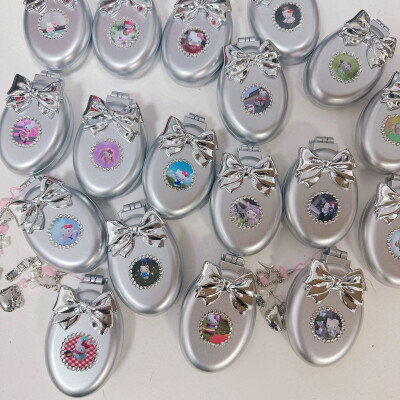 千禧风复古仿真翻盖手机化妆镜