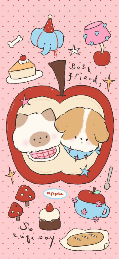 苹果复古动物壁纸