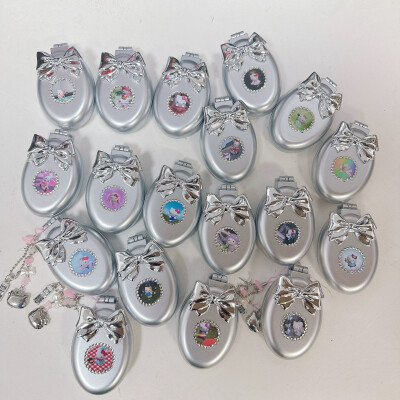 千禧风复古仿真翻盖手机化妆镜