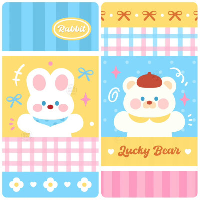 撞色拼接小动物