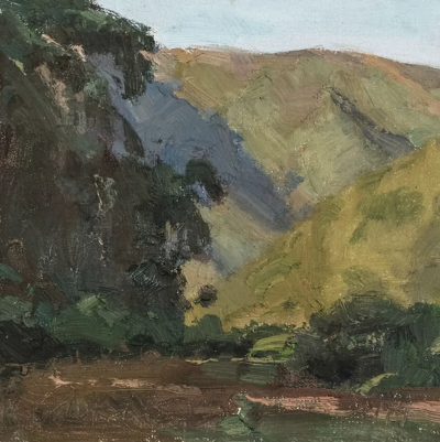 道格拉斯·安德林是一位美国风景画家，以强调自然光线与户外写生的绘画实践而受到关注。他的创作延续了美国印象主义与现实主义风景传统，注重在现场观察中捕捉瞬息变化的光与色。