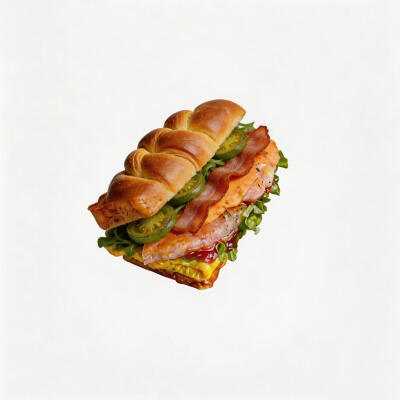 三明治白底头像