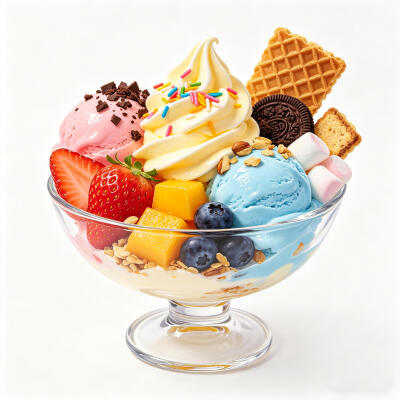 冰激凌甜品白底头像