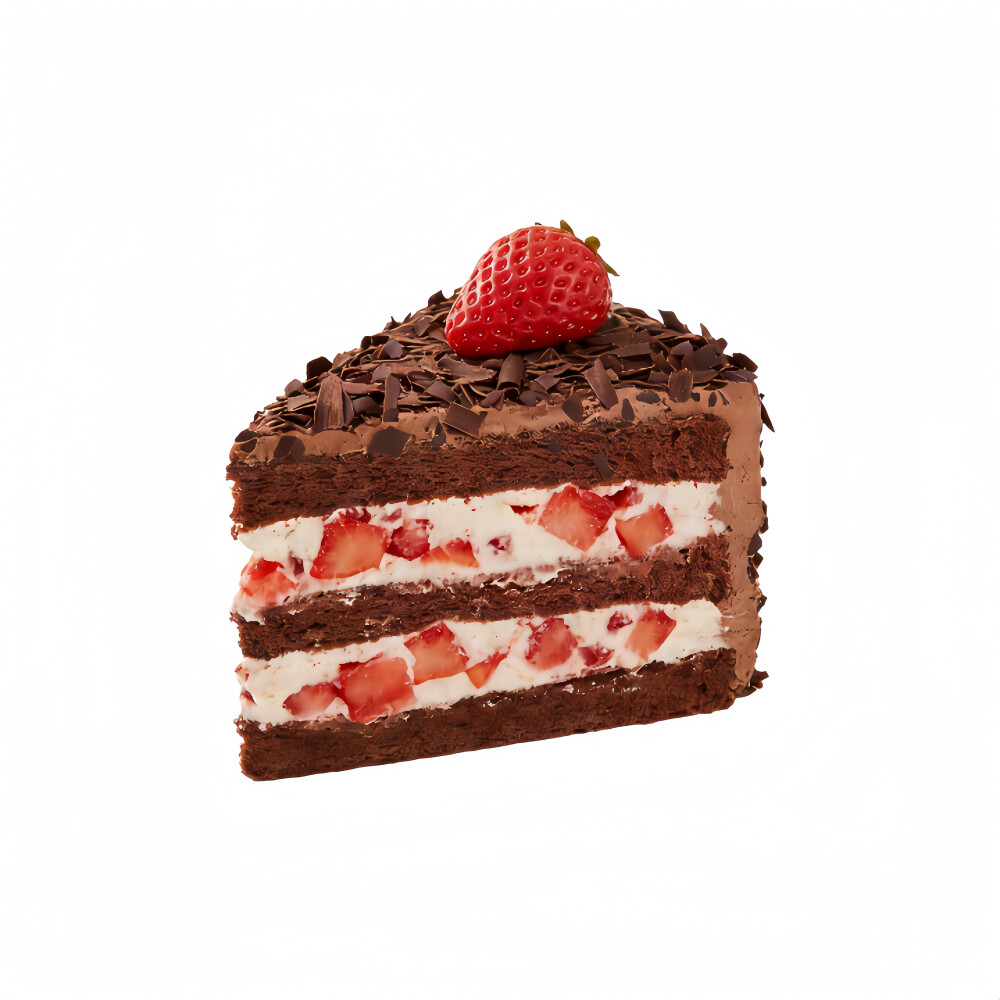 草莓巧克力蛋糕白底头像