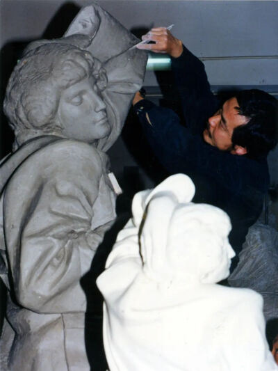 隋建国本人工作照，酒仙桥，1998年