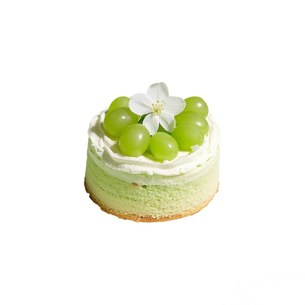 绿色系甜品白底头像