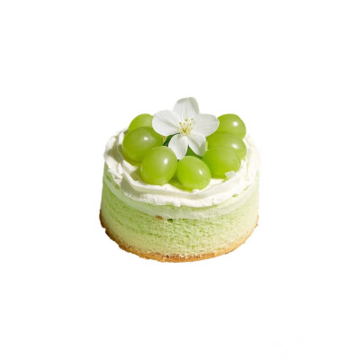 绿色系甜品白底头像