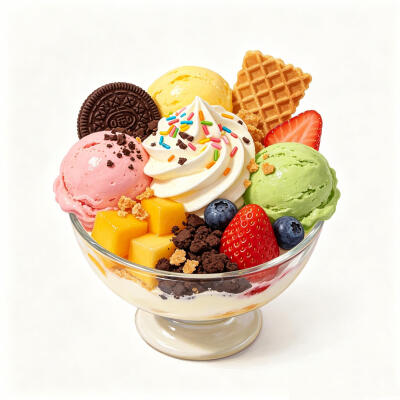 冰激凌甜品白底头像