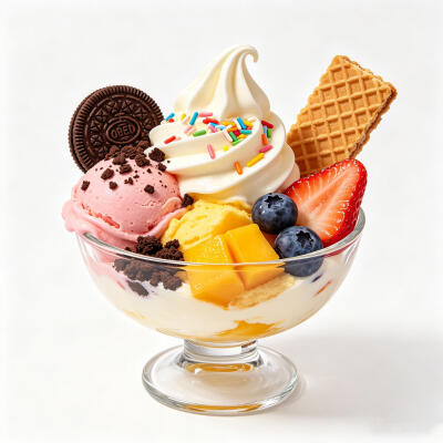 冰激凌甜品白底头像