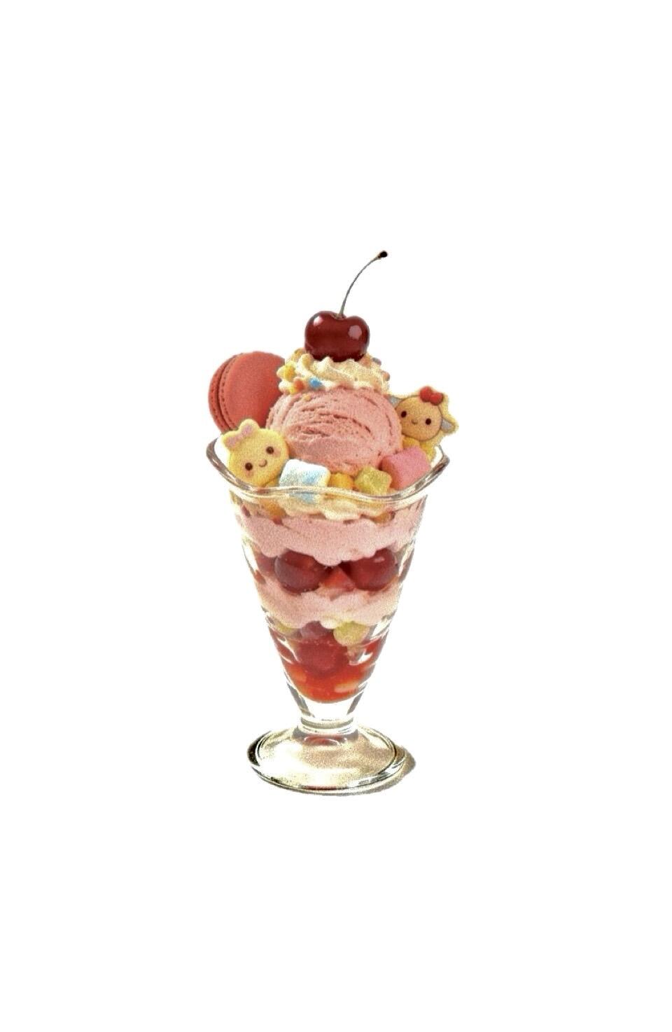 芭菲冰激凌白底头像