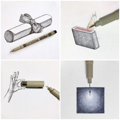 August Lamm
生活在康涅狄格州
凭一组针管笔手绘引18万人的围观喜欢
不同的针管笔的线条可以画出不一样效果
也可以根据画面的需要灵活使用针管笔绘画
