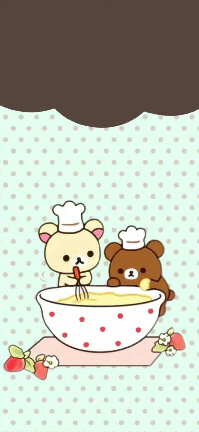轻松熊可爱手机壁纸