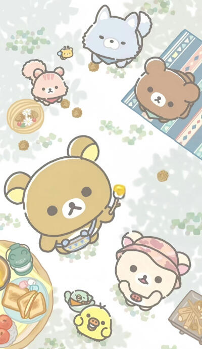 轻松熊可爱手机壁纸