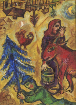 马克·夏加尔，《蓝色的智慧》(1961)。