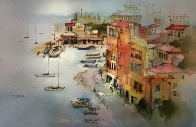 澳大利亚的水彩画家 John Lovett，1953年出生于澳大利亚新南威尔士州。
他的水彩画，艺术视角新颖，用笔随性不羁，色彩绚丽而不觉腻，具有西方浪漫主义气息又不乏中式写意的韵味。
