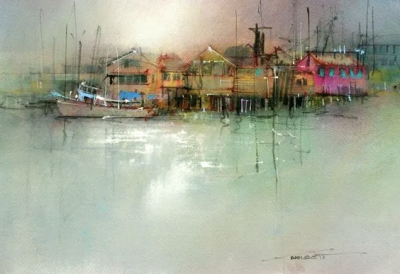 澳大利亚的水彩画家 John Lovett，1953年出生于澳大利亚新南威尔士州。
他的水彩画，艺术视角新颖，用笔随性不羁，色彩绚丽而不觉腻，具有西方浪漫主义气息又不乏中式写意的韵味。
