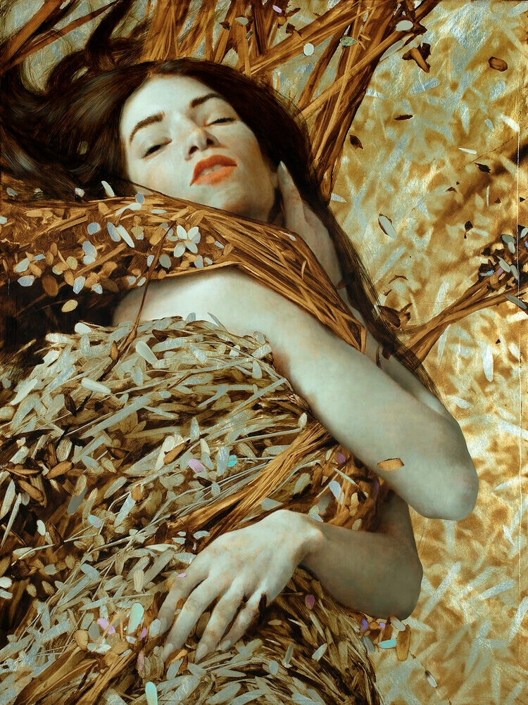 布拉德·昆克尔（Brad Kunkle），1978年出生于宾夕法尼亚州莱海顿。
他以在当代油画中独特地运用金银箔而闻名于世。
他的主题探讨了如何摆脱前几代人的教条、直觉和女性能量的力量，作为在与自然世界共生中寻求启蒙的指南。