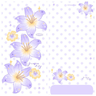 紫色百合花壁纸+套图