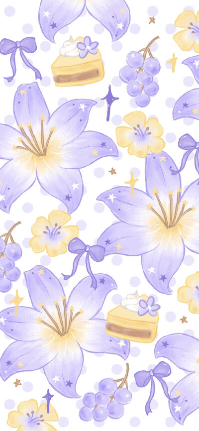 紫色百合花壁纸+套图