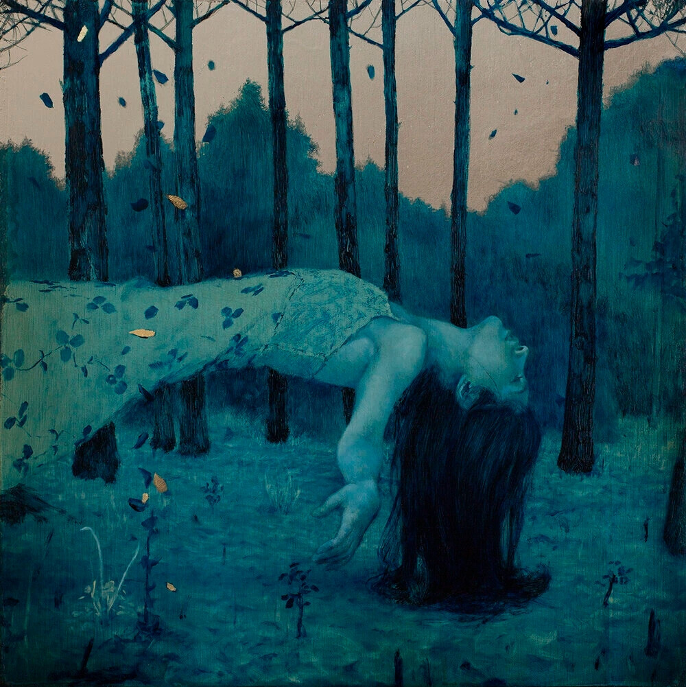 布拉德·昆克尔（Brad Kunkle），1978年出生于宾夕法尼亚州莱海顿。
他以在当代油画中独特地运用金银箔而闻名于世。
他的主题探讨了如何摆脱前几代人的教条、直觉和女性能量的力量，作为在与自然世界共生中寻求启蒙的指南。