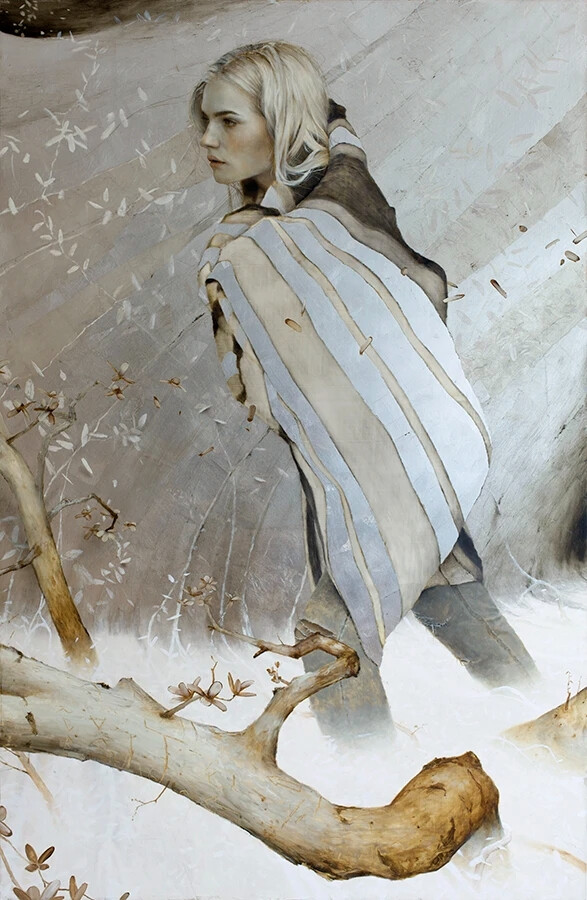 布拉德·昆克尔（Brad Kunkle），1978年出生于宾夕法尼亚州莱海顿。
他以在当代油画中独特地运用金银箔而闻名于世。
他的主题探讨了如何摆脱前几代人的教条、直觉和女性能量的力量，作为在与自然世界共生中寻求启蒙的指南。