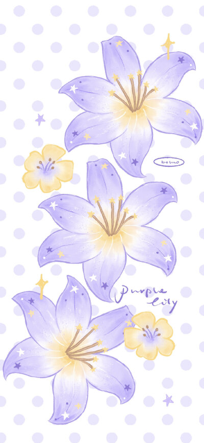 紫色百合花壁纸+套图