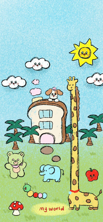 可爱的韩系涂鸦壁纸