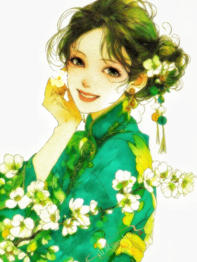 青山意气峥嵘，似为我归来妩媚生
#旧漫#创作人计划#一抹春妆赴春光