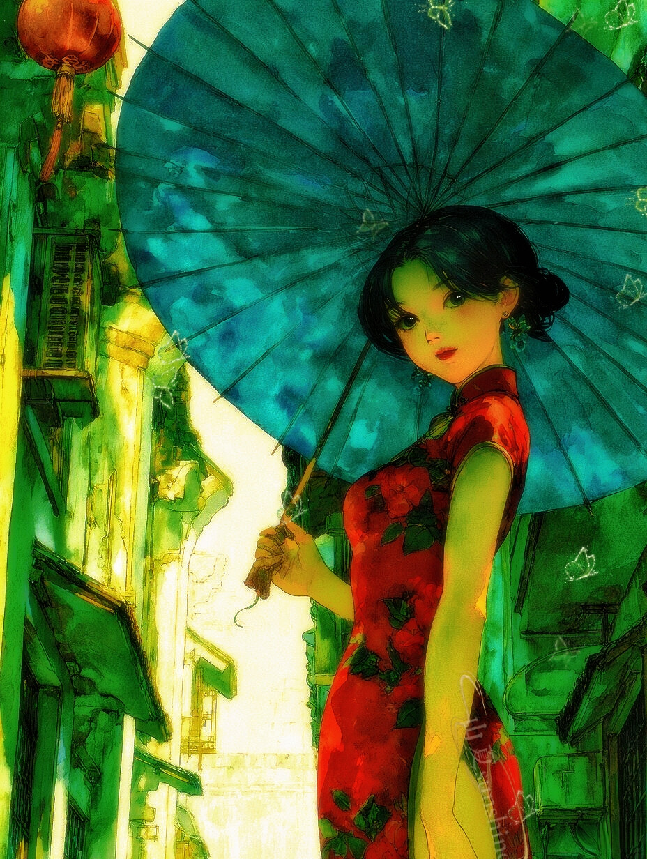 青山意气峥嵘，似为我归来妩媚生
#旧漫#创作人计划#一抹春妆赴春光