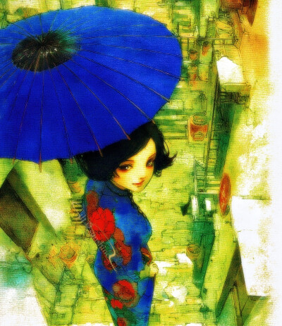 青山意气峥嵘，似为我归来妩媚生
#旧漫#创作人计划#一抹春妆赴春光