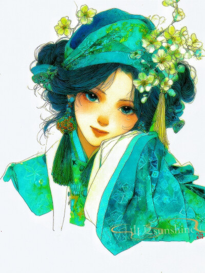 青山意气峥嵘，似为我归来妩媚生
#旧漫#创作人计划#一抹春妆赴春光