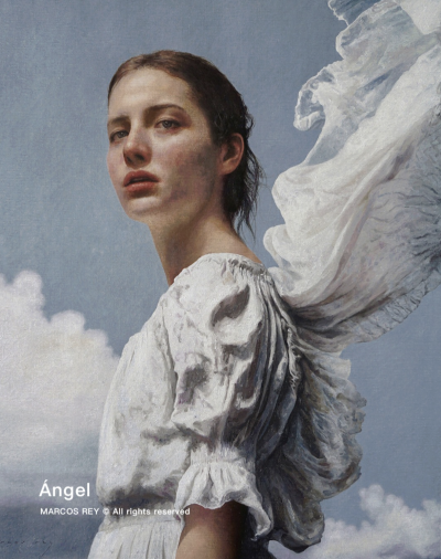 马科斯·雷伊（西班牙）是一位自学成才的现实主义／超现实主义画家，其作品融合细致的人像描写与象征性意象，以及对光线、质感与瞬间情绪的敏锐刻画。