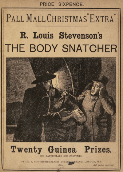 1883年，罗伯特·路易斯·史蒂文森《盗尸者》插图。
