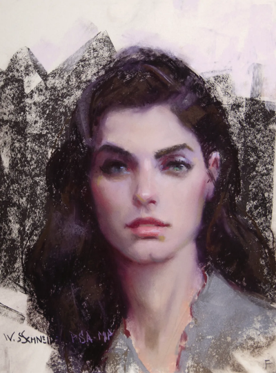 威廉·施耐德是一位在油画与粉彩领域均达到大师级水准的美国当代写实主义画家。他的人生经历颇具传奇色彩：早年作为音乐人活跃于摇滚乐队并发行唱片，随后转战金融界成为投资咨询公司合伙人，直到2010年才正式成为全…