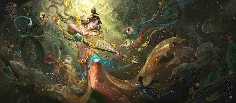 手绘女