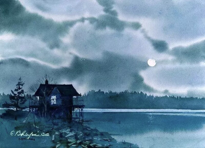 夫卡斯柴可夫基
来自于多人向往的加拿大
他是加拿大watermedia公认
艺术家，有名的讲师
他也是加拿大的一名水彩画协会会员
他的画光芒万丈
运用水彩的特质
水的灵动性，颜色与水的融合
/
以下这两幅作品，…