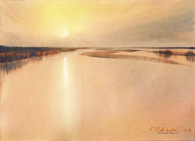 夫卡斯柴可夫基
来自于多人向往的加拿大
他是加拿大watermedia公认
艺术家，有名的讲师
他也是加拿大的一名水彩画协会会员
他的画光芒万丈
运用水彩的特质
水的灵动性，颜色与水的融合
/
以下这两幅作品，…