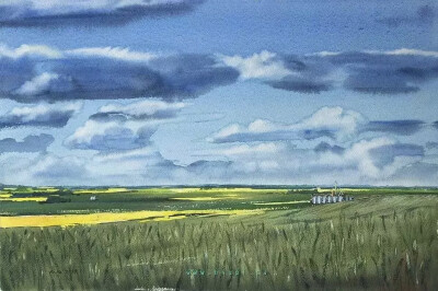 夫卡斯柴可夫基
来自于多人向往的加拿大
他是加拿大watermedia公认
艺术家，有名的讲师
他也是加拿大的一名水彩画协会会员
他的画光芒万丈
运用水彩的特质
水的灵动性，颜色与水的融合
/
以下这两幅作品，…