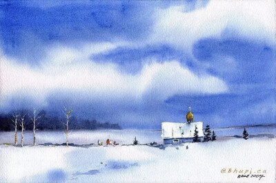 夫卡斯柴可夫基
来自于多人向往的加拿大
他是加拿大watermedia公认
艺术家，有名的讲师
他也是加拿大的一名水彩画协会会员
他的画光芒万丈
运用水彩的特质
水的灵动性，颜色与水的融合
/
以下这两幅作品，…