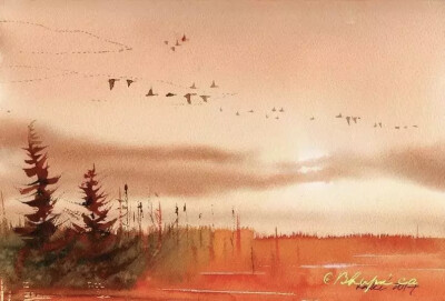 夫卡斯柴可夫基
来自于多人向往的加拿大
他是加拿大watermedia公认
艺术家，有名的讲师
他也是加拿大的一名水彩画协会会员
他的画光芒万丈
运用水彩的特质
水的灵动性，颜色与水的融合
/
以下这两幅作品，…