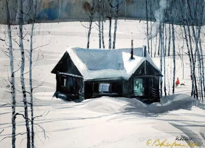 夫卡斯柴可夫基
来自于多人向往的加拿大
他是加拿大watermedia公认
艺术家，有名的讲师
他也是加拿大的一名水彩画协会会员
他的画光芒万丈
运用水彩的特质
水的灵动性，颜色与水的融合
/
以下这两幅作品，…