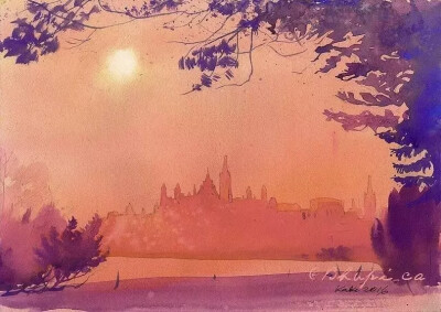 夫卡斯柴可夫基
来自于多人向往的加拿大
他是加拿大watermedia公认
艺术家，有名的讲师
他也是加拿大的一名水彩画协会会员
他的画光芒万丈
运用水彩的特质
水的灵动性，颜色与水的融合
/
以下这两幅作品，…