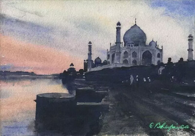 夫卡斯柴可夫基
来自于多人向往的加拿大
他是加拿大watermedia公认
艺术家，有名的讲师
他也是加拿大的一名水彩画协会会员
他的画光芒万丈
运用水彩的特质
水的灵动性，颜色与水的融合
/
以下这两幅作品，…