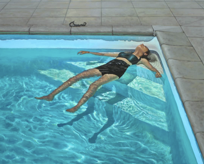 德瓦迪·哈贾布是一位阿尔及利亚出生、现居巴黎的当代艺术家。他的创作紧密结合摄影与绘画，以高度写实的油画形式展示处于极端、受约束或极具张力姿态的人体，置于形式严谨且视觉上稍带不安的室内环境中。