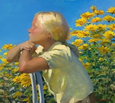 《白日梦》Daydreams
杰弗里·T·拉森（Jeffrey T. Larson）
2004年；尺寸未知；画布油画
