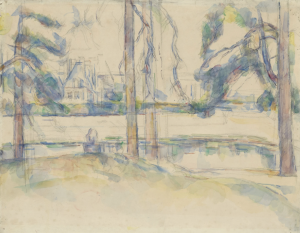 保罗·塞尚，《枫丹白露宫》（1905 年）。