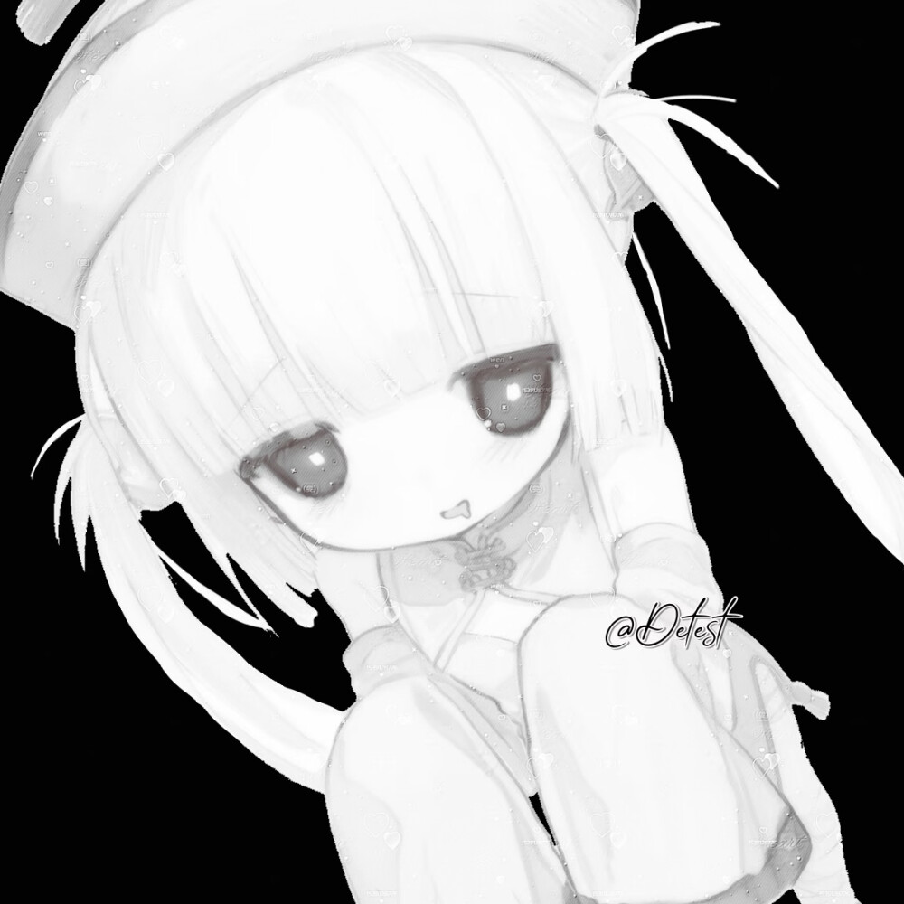 黑白漫画/女生头像