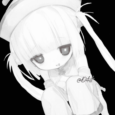 黑白漫画/女生头像