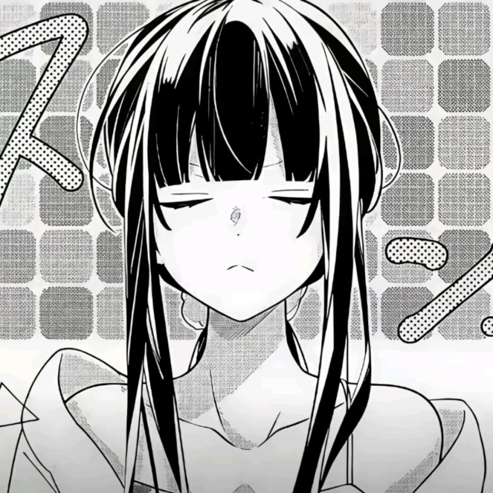 黑白漫画/女生头像
